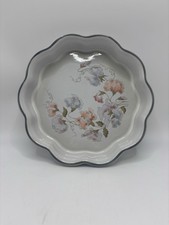 8” Quiche Flan Dish Ceramic Tart Oven Denby ‘Encore’ Sweet Pea Design 