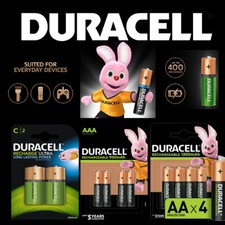 Duracell Rechargeable Batteries AA AAA C D 9V Ultra Plus NiMH Duralock Charge