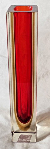 Murano glass vase - , sommerso
