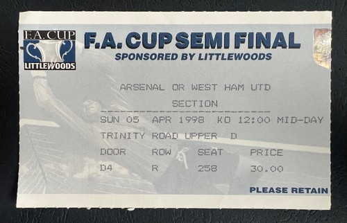 Arsenal wolves 98 fa - v, wolves-05/04/98-fa