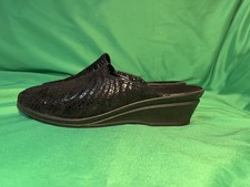 Rohde Women's Slippers Wedges House Shoes  Felt Black UK 6 EU 39