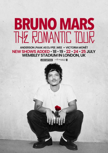 Bruno mars romantic tour - romantic, 2026