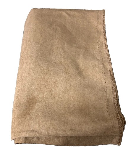 Tan faux suede - faux, x