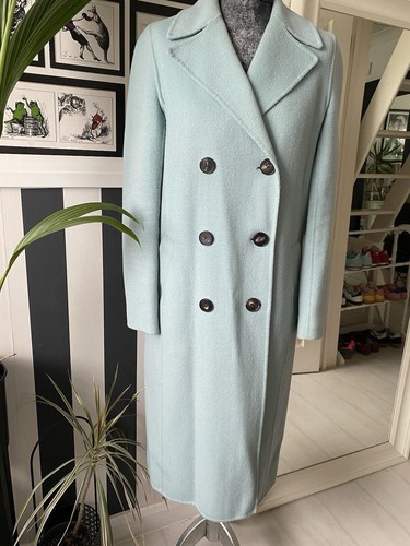 Zara blue midaxi coat size - coat,