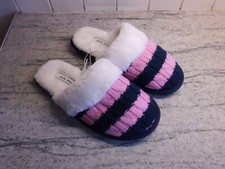 Jack Wills Womens Wool Knit Mule Slippers Blue/Pink Size UK5-6/EU38-39 NWOT.