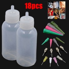 18pcs Henna Kit Applicator Bottle Paste Tattoo Body Art Nozzle Drawing Making