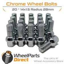 Wheel Bolts (20) 14x1.5 Chrome