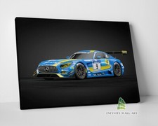 Blue Racing Canvas Art Wall