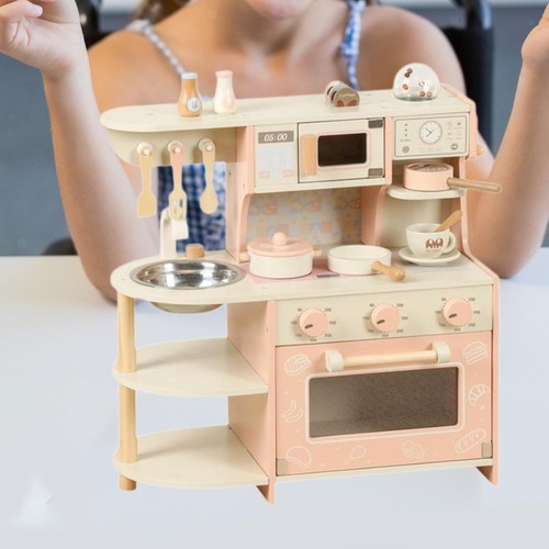 Wooden kitchen playset pretend - kitchen,
