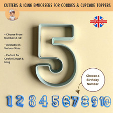 Birthday Age Number Cookie Icing Cutter