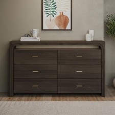 Dark Mango Wood Chest of 6
