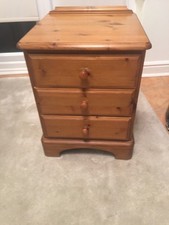 Used 3 Draw Pine Bedside Table