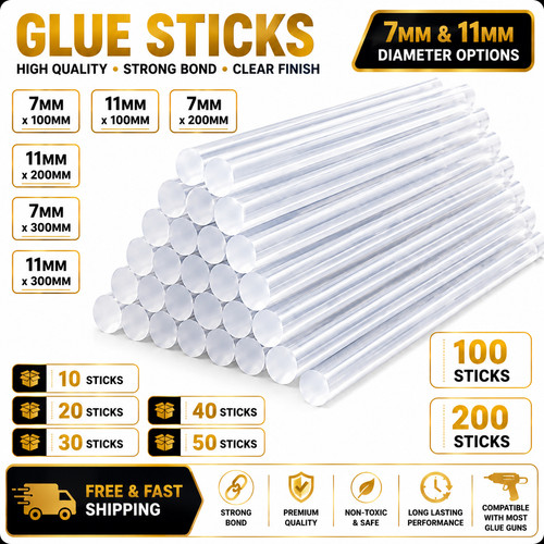 Hot melt glue gun sticks - sticks, 7mm