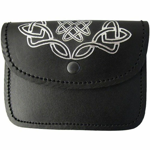 Black kilt belt pouch - black, with