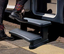 Portable caravan steps black - caravan,