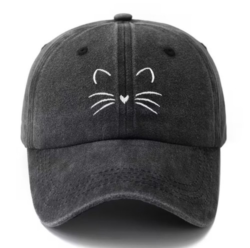 Retro cute cat baseball cap - cute,