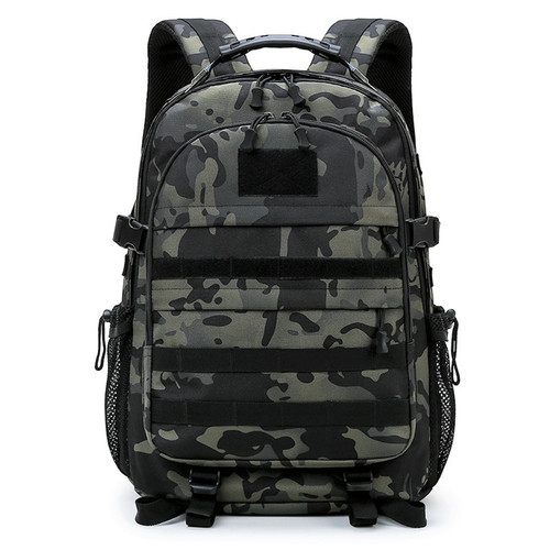 Black camo backpack - camo, school
