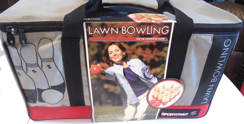 Lawn bowling set faux wood - lawn,