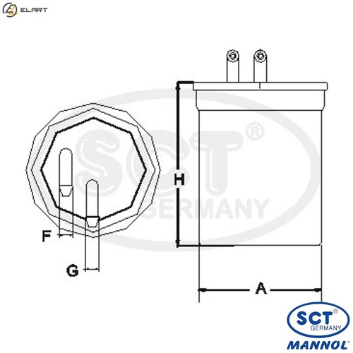 Fuel filter 6088 for - fuel,