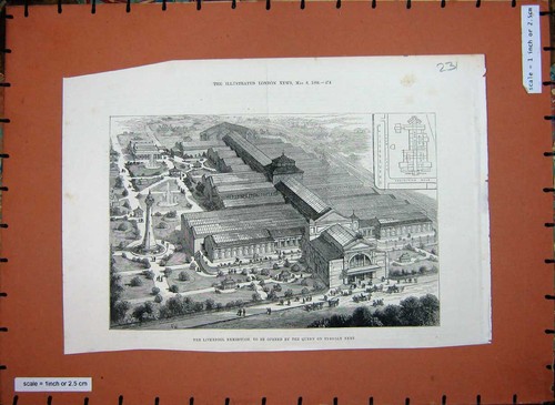 Original old antique print - original,
