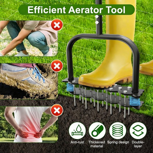 Lawn aerator tool with - aerator, 14
