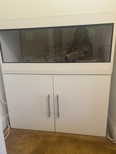 White wooden vivarium tank - white,