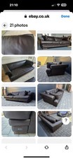 2x Oversized Leather Sofa’s
