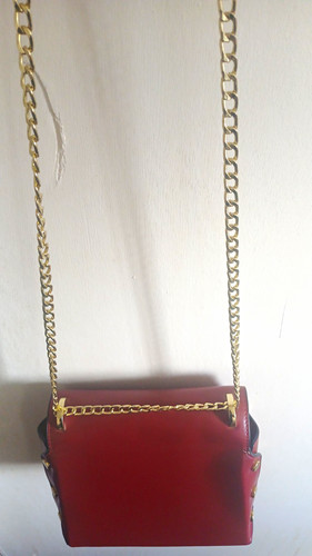 Red patent faux leather - red, small
