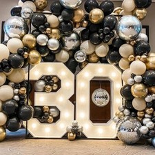 Giant Light Up Numbers LED Lights Party Wedding Sign Frame 91.5cm Party Decor