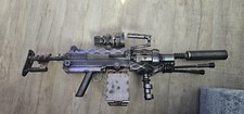 Machine Gun ornament made from scrap metal parts 