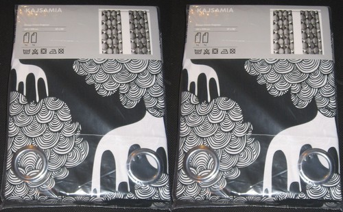 Ikea curtains pairs black - pairs,
