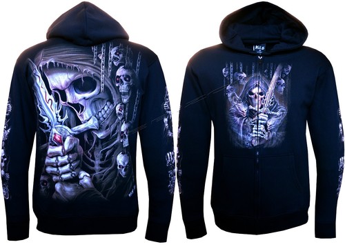 Zip hoodie grim reaper - hoodie,