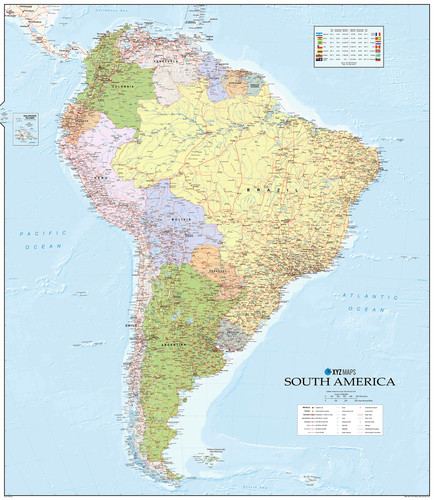 Map south america - america,