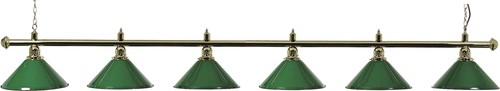 Brass and six green shades - and,