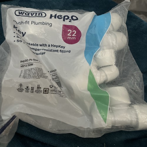 Hep2o end reduced tee hd12 - end, hd12/22w