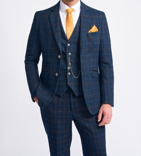 Men blue piece tailored - blue,