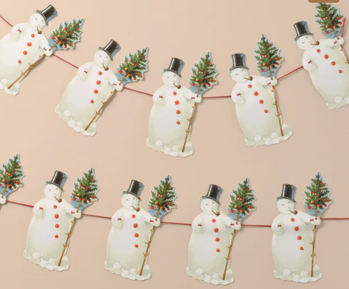 Snowman christmas garland - snowman,