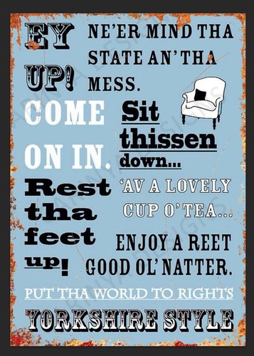 Yorkshire funny metal - , wall