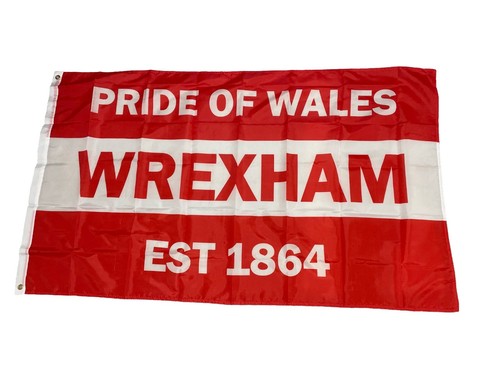 Wrexham flag 5ft - fc, by