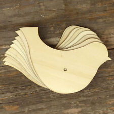 10x Wooden Simple Bird Craft