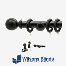 Curtain Pole - 28mm Black -
