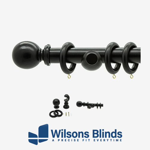 Curtain pole 28mm - pole, black