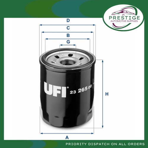 Ufi oil filter 265 00 - filter, 23.265.00