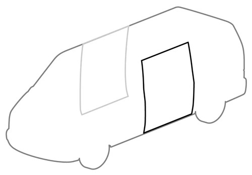 Sliding door seal left - sliding,