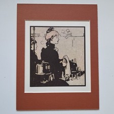 Sir William Nicholson, Artist  - The Barmaid  - Print 1953