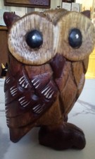 wooden elephant 6.5" tall and