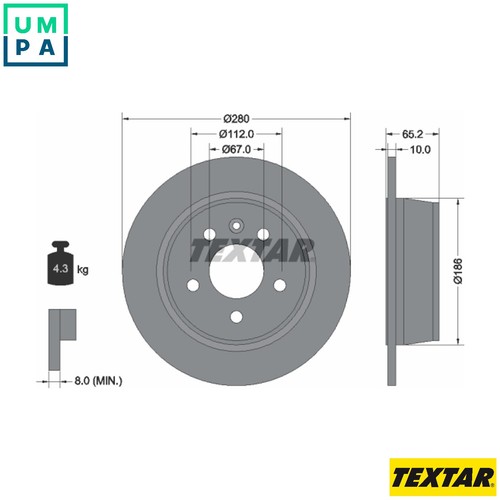 Brake disc 92074503 - 92074503, for