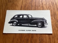 KELLOGG’S- MOTOR CARS ( Black & White) 1949 -No 16 - HUMBER SUPER SNIPE.in VGC