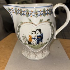 Antique english prattware jug - antique,