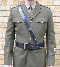 Leather Sam Browne Belt British Army Surplus Uniform Dress Buckle Shoulder Strap